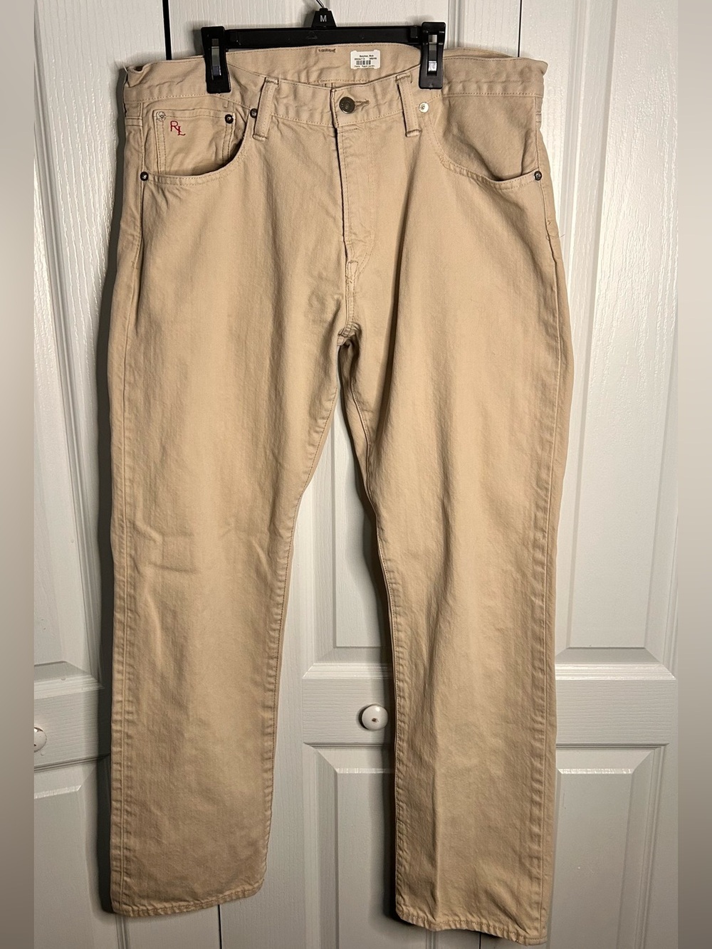Polo Ralph Lauren Slim Fit Jeans Mens 34x32 Tan Hudson Bone R66SD78 Pants